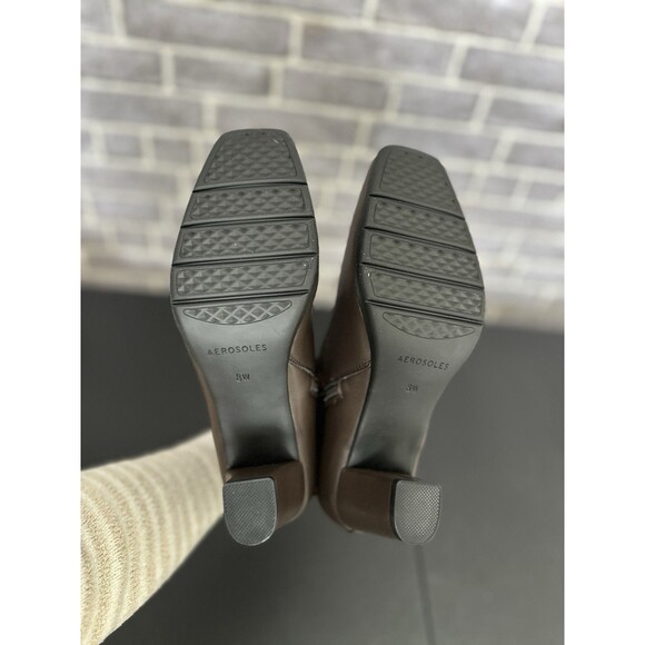 Aerosoles Women's Cinnamon Heeled Tailored Booties Brown Size 8W - Picture 7 of 9